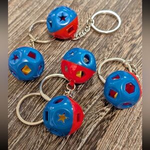 Tupperware shape ball Keychains